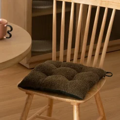 atmosphera Cojines Y Fundas Decorativas>Cojín Para Silla Bouclette Verde 38x38cm