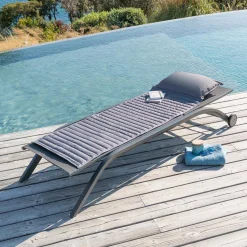 hespéride Textil De Jardín>Cojín para tumbona impermeable gris