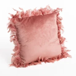 Cojines Y Fundas Decorativas>Cojín rosa de terciopelo 40x40cm