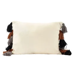 atmosphera Cojines Y Fundas Decorativas>Cojín SAIDIA beige con pompones 35x50Cm