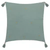 atmosphera Cojines Y Fundas Decorativas>Cojín Winter Light Gaze Verde Con Cruces