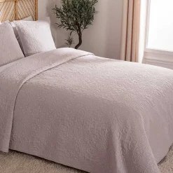 atmosphera Edredones Y Colchas>Colcha con 2 fundas de cojín gris pardo 240X260cm