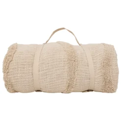 atmosphera Edredones Y Colchas>Colcha Slub Con Tuft Beige 240x260cm