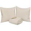 atmosphera Edredones Y Colchas>Colcha y 2 fundas almohada LILOU crudo 240x260cm