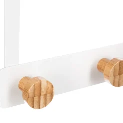 5five Perchas Y Travesaños>Colgador Puerta C/3 Ganchos Bambú Blanco