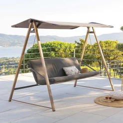 hespéride Columpios>Columpio SOLY HONEY gris oscuro 3 plazas