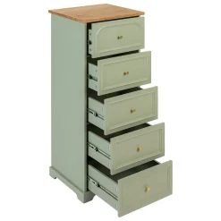 atmosphera Estantes Y Cómodas|Estilo Rústico>Comoda con 5 cajones MOHEA CELADON