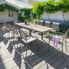 hespéride Mesas De Jardín>Conjunto de mesa 10 lugares y 6 sillas PIAZZA