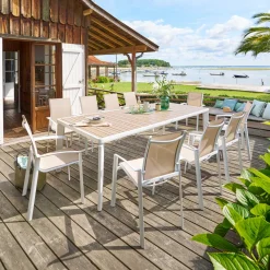 hespéride Mesas De Jardín>Conjunto de mesa fija IBAIA y 6 sillas PIAZZA