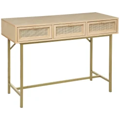 atmosphera Aparadores Y Consolas>Consola RAYO beige con 3 cajones