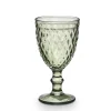 Copas>Copa De Agua Diamante Verde De Vidrio 340ml