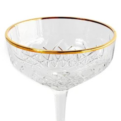 Copas>Copa De Champán Timeless Con Borde Dorado