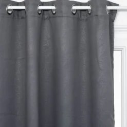 atmosphera Cortinas>Cortina Feuil Opaca Gris Oscuro 140x260