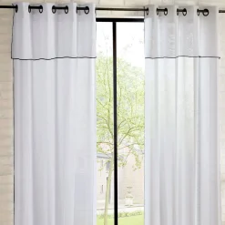 atmosphera Cortinas>Cortina Fred Blanco Y Rayas Negro 140x240cm