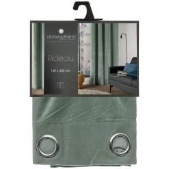 atmosphera Cortinas>Cortina LILOU verde celadón 140x260cm