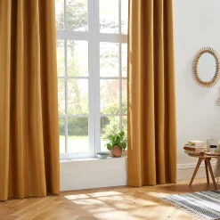 atmosphera Cortinas>Cortina Opaca Elena Ocre 140x260Cm