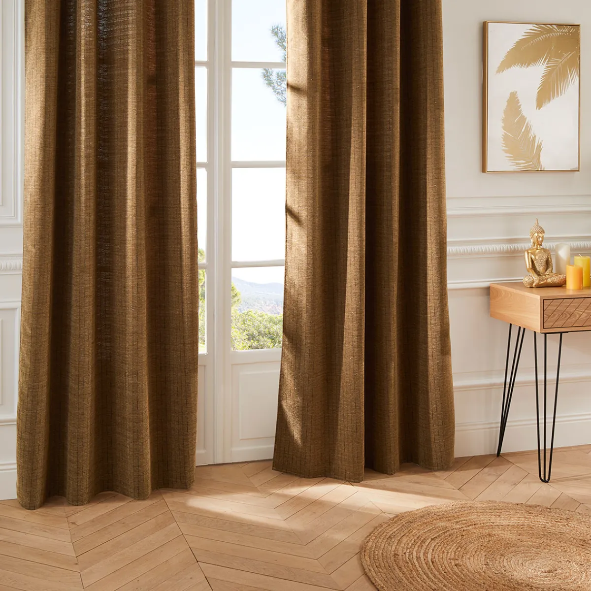 atmosphera Cortinas>Cortina THE COLLECTOR Ocre 140x260Cm