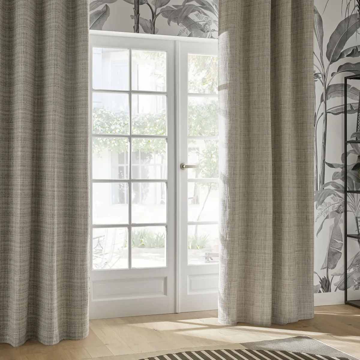 atmosphera Cortinas>Cortina The Floral Gris 140x260cm