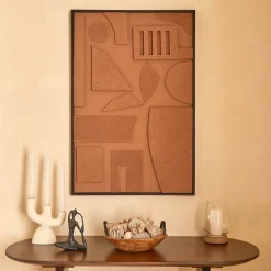 atmosphera Lienzos Y Cuadros Decorativos>Cuadro decorativo 3D JILANI marrón 90x60cm