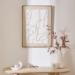 atmosphera Lienzos Y Cuadros Decorativos>Cuadro decorativo 3D ZIAD beige 70x50cm