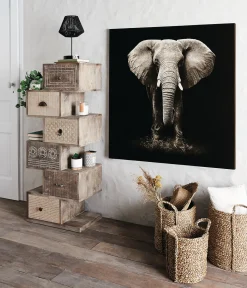 atmosphera Lienzos Y Cuadros Decorativos>Cuadro Decorativo Elefante 100x100Cm