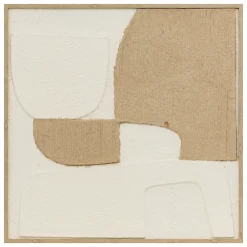 atmosphera Lienzos Y Cuadros Decorativos>Cuadro decorativo relieve abstracto AMARI beige
