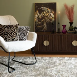 atmosphera Lienzos Y Cuadros Decorativos>Cuadro leopardo decorativo LUPITA negro 78x58cm