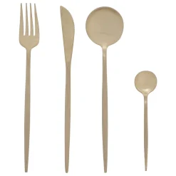 Cuchillería>Cubertería 24 piezas doradas de acero inoxidable