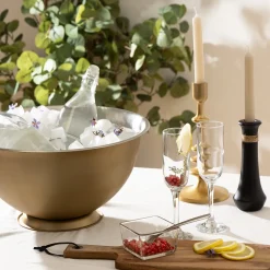 Accesorios De Bar>Cubitera Dorada De Acero 40cm