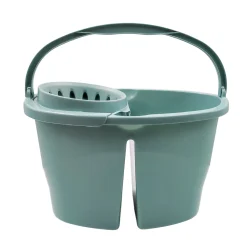 Auxiliares De Limpieza>Cubo Con Escurridor Y División Azul 16L