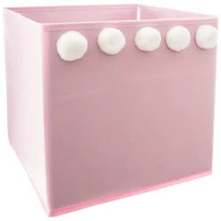 Niños atmosphera4kids Almacenamiento>Cubo De Almacenaje C/Pompones 29x29Cm