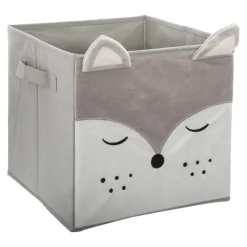 Niños atmosphera4kids Almacenamiento>Cubo De Almacenaje Zorro Gris 29x29Cm