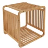 Muebles Con Lavabo Y Auxiliares>Cubo de bambú beige 33x33cm