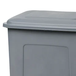 homa Botes De Basura Y Contenedores De Reciclaje|Estilo Étnico>Cubo De Basura Con Pedal Gris 35L