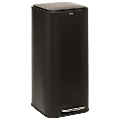 5five Botes De Basura Y Contenedores De Reciclaje>Cubo de basura DELTA negro metálico 30L