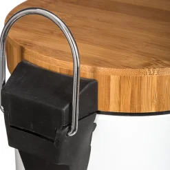 5five Cubos>Cubo de basura para baño con tapa de bambú