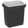 5five Botes De Basura Y Contenedores De Reciclaje>Cubo de basura rectangular negro 5L