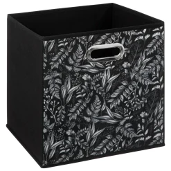Cajas De Almacenamiento Y Organizadores>Cubo Organizador Negra Botanical 31x31cm