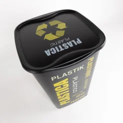 Botes De Basura Y Contenedores De Reciclaje>Cubo reciclaje para plástico y metal amarillo 50L