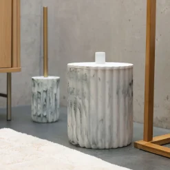 5five Cubos>Cubo wc MARBY blanco de poliresina 5L