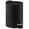 5five Cubos>Cubo wc negro de metal soft close 3L