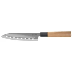 5five Placas Calefactoras Y Tablas De Cortar>Cuchillo Santoku Con Mango De Bambú