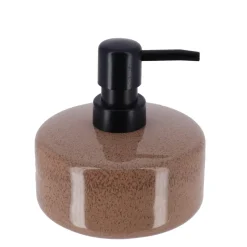 Accesorios De Lavabo>Dispensador jabón líquido de cerámica gris pardo