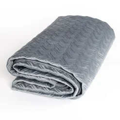 hôma Edredones Y Colchas>Edredón BISTROL gris de terciopelo 220x240cm