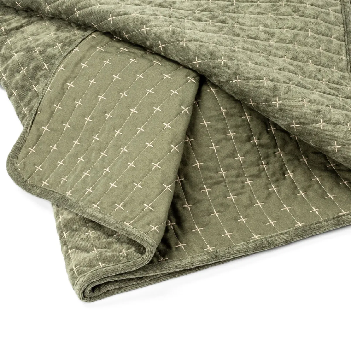 atmosphera Edredones Y Colchas>Edredón Cross Verde 220x240Cm