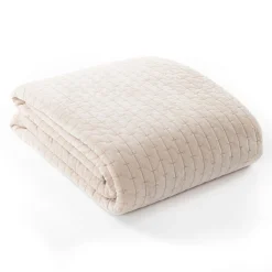 Edredones Y Colchas>Edredón Velvet Marfil Little Cottage 220x240cm