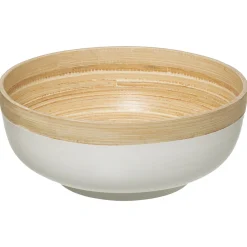 Cuencos, Fuentes Y Ensaladeras>Ensaladera De Bambú Modern Blanca 20Cm