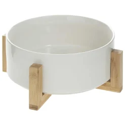 5five Cuencos, Fuentes Y Ensaladeras>Ensaladera Porcelana Soporte Bambú 23Cm