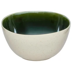 atmosphera Cuencos, Fuentes Y Ensaladeras>Ensaladera WONJA verde de porcelana 26cm