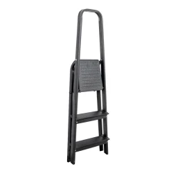 Bancos Y Escaleras>Escalera Negra Con 3 Peldaños De Aluminio 130cm